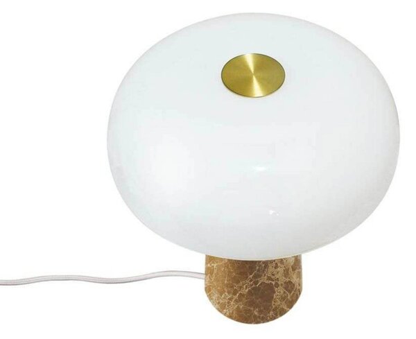 DFTP by Nordlux Lampada da tavolo Glossy, Crema / Ambra, Soggiorno / Sala da pranzo, Pietra, Scandinavo, Lampada da tavolo