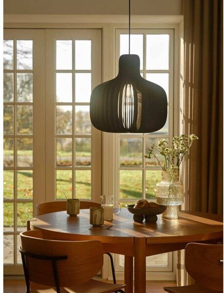 Nordlux Lampada a sospensione Hazo, dimmerabile, Soggiorno / Sala da pranzo, Legno, Scandinavo, Lampada a sospensione