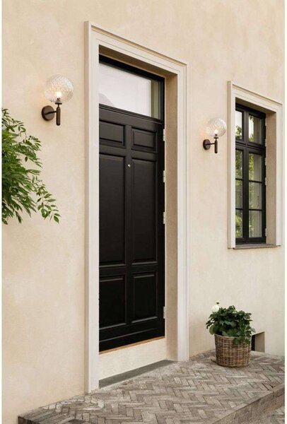 Nuura Aps applique da esterno Miira, Ø 20 cm, bronzo scuro/trasparente dimmerabile, Bronzo / Ottone antico, Metallo, Scandinavo