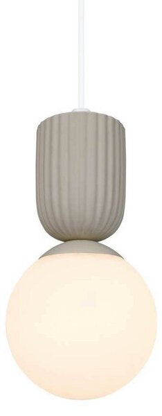 Nordlux Lampada a sospensione in vetro Sadie, dimmerabile, Crema / Ambra, Soggiorno / Sala da pranzo, Ceramica, Scandinavo, Lampada a sospensione