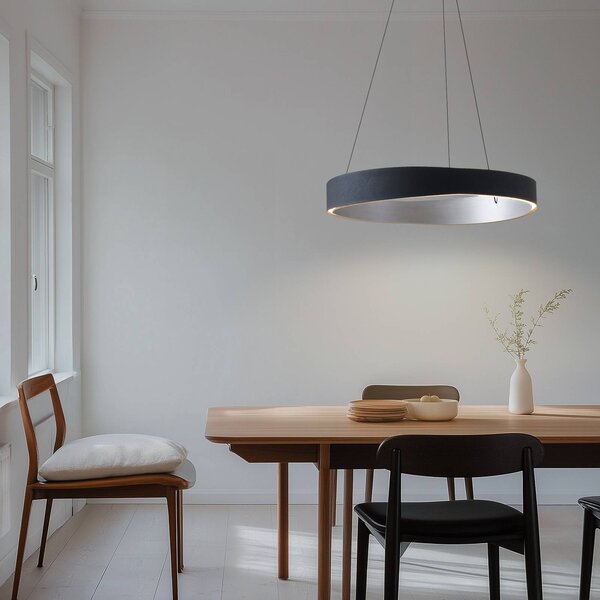 Lampada a sospensione Daelor Lucande, dimmerabile, Nero, Soggiorno / Sala da pranzo, Metallo, Design, Lampada a sospensione