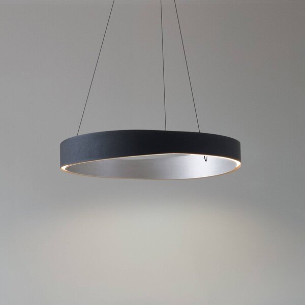 Lampada a sospensione Daelor Lucande, dimmerabile, Nero, Soggiorno / Sala da pranzo, Metallo, Design, Lampada a sospensione