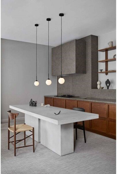 Nuura Aps Lampada a sospensione in vetro Apiales 1, dimmerabile, Nero, Soggiorno / Sala da pranzo, Vetro, Design, Lampada a sospensione