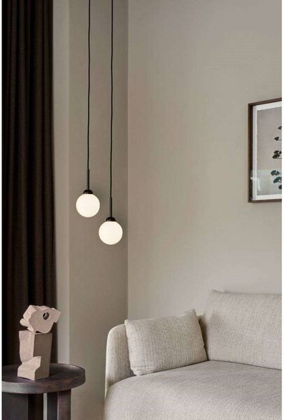 Nuura Aps Lampada a sospensione in vetro Apiales 1, dimmerabile, Nero, Soggiorno / Sala da pranzo, Vetro, Design, Lampada a sospensione
