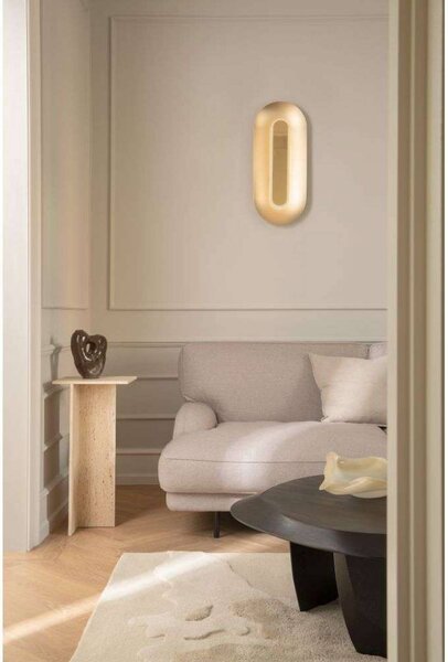 Nuura Aps Applique da parete di design Sasi, dimmerabile, Ottone / Oro, Soggiorno / Sala da pranzo, Metallo, Scandinavo, Applique
