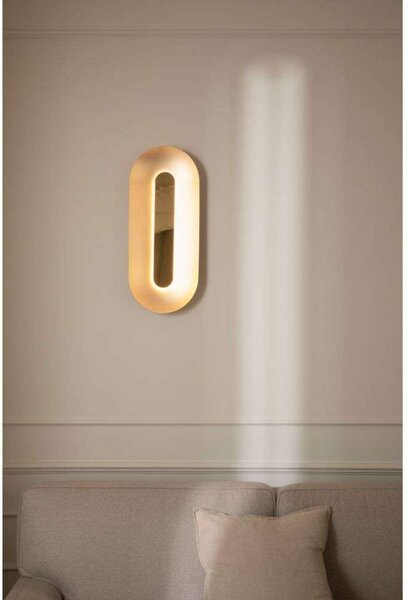 Nuura Aps Applique da parete di design Sasi, dimmerabile, Ottone / Oro, Soggiorno / Sala da pranzo, Metallo, Scandinavo, Applique