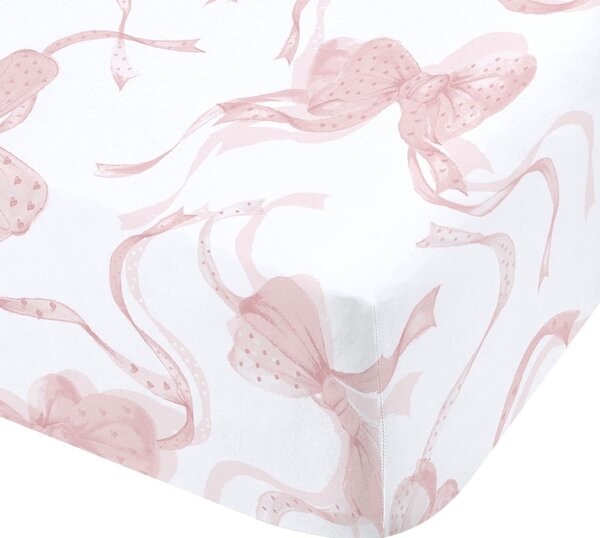 Lenzuolo con angoli bianco e rosa 90x190 cm Bow – Catherine Lansfield