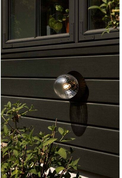 Nuura Aps Applique da esterno Liila, Ø 16 cm, nero/trasparente dimmerabile, Nero, Metallo, Scandinavo