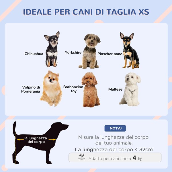 PawHut Cuccia per Cani Taglia Piccola da Esterno in PE con Ingresso e 2 Prese d'Aria Laterali, 60x42x40 cm, Blu e Bianco | Aosom Italy
