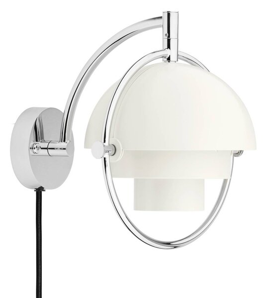 GUBI Applique da parete di design Multi-Lite, dimmerabile, Bianco / Opale, Soggiorno / Sala da pranzo, Ottone, Design, Applique