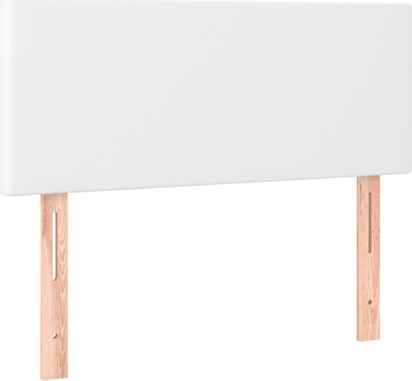 Testiera Bianco 100x5x78/88 cm in Pelle finta