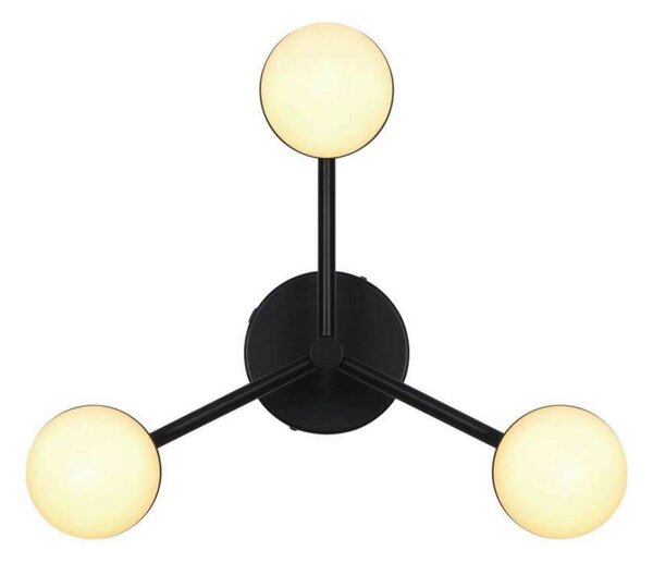 Nordlux Plafoniera di design Contina, dimmerabile, Nero, Soggiorno / Sala da pranzo, Metallo, Scandinavo, Plafoniera