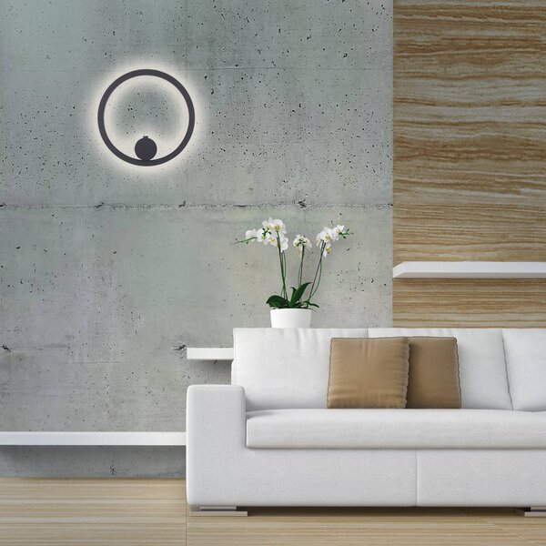 JUST LIGHT. GmbH Applique da parete a LED Archie, dimmerabile, Nero, Soggiorno / Sala da pranzo, Metallo, Moderno, Applique a LED