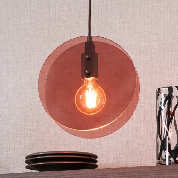 IT´S ABOUT ROMI Lampada a sospensione Toledo, Marrone / Ruggine, Camera da letto, Vetro, Moderno, Lampada a sospensione