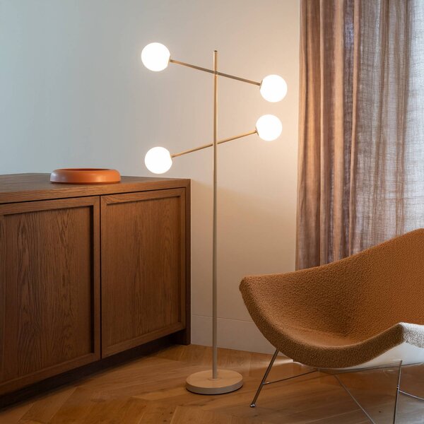 IT´S ABOUT ROMI Lampada da terra Copenhagen, dimmerabile, Crema / Ambra, Soggiorno / Sala da pranzo, Moderno, Lampada da terra