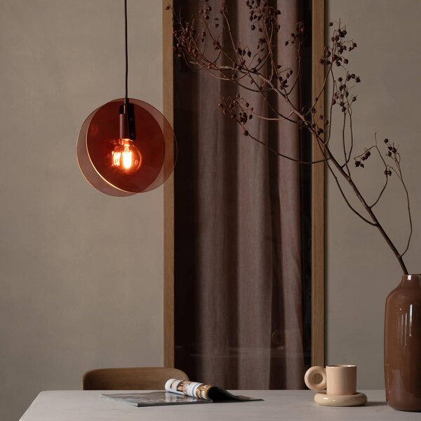 IT´S ABOUT ROMI Lampada a sospensione Toledo, Marrone / Ruggine, Camera da letto, Vetro, Moderno, Lampada a sospensione
