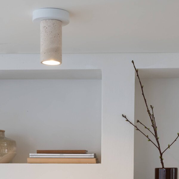IT´S ABOUT ROMI Plafoniera soffitto Tivoli, Bianco / Opale, Soggiorno / Sala da pranzo, Pietra, Moderno, Plafoniera