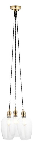Endon 120648 - Lampada a sospensione con cavo 3xE27/10W/230V ottone