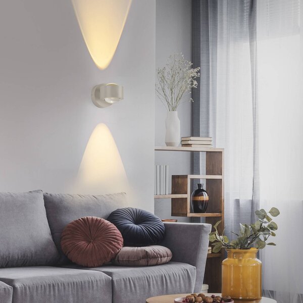 JUST LIGHT. GmbH Applique da parete a LED Chia, dimmerabile, Crema / Ambra, Soggiorno / Sala da pranzo, Metallo, Moderno, Applique a LED