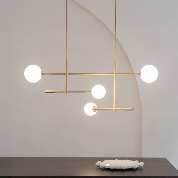 IT´S ABOUT ROMI Lampada a sospensione Copenhagen, Crema / Ambra, Soggiorno / Sala da pranzo, Metallo, Lampada a sospensione