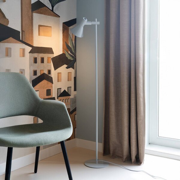 IT´S ABOUT ROMI Lampada da terra Stavanger, Alluminio / Grigio / Zincato, Soggiorno / Sala da pranzo, Metallo, Scandinavo, Lampada da terra