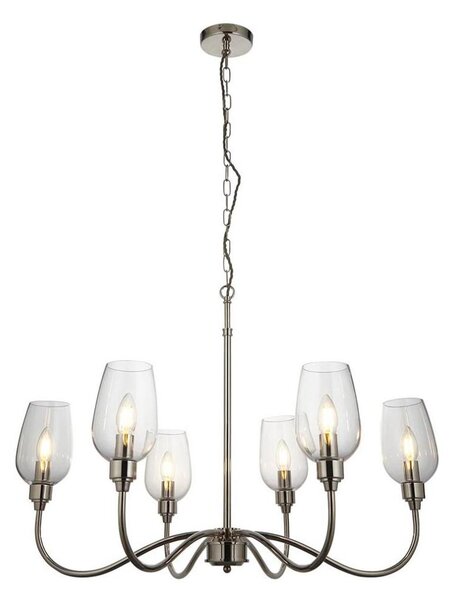 Endon 103315 - Lampadario a catena 6xE14/6W/230V cromo lucido