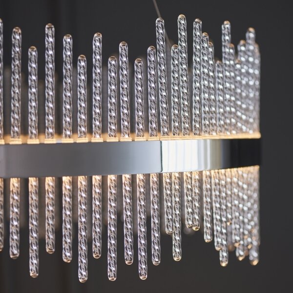 Endon 107108 - Lampadario LED a sospensione su cavo, 56W/230V, 3000K, cromo lucido