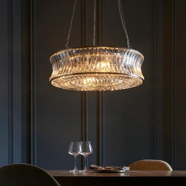 Endon 104528 - Lampadario con catena 6xE14/6W/230V cromo lucido