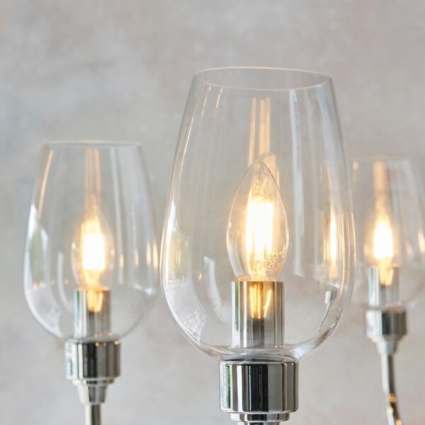 Endon 103315 - Lampadario a catena 6xE14/6W/230V cromo lucido