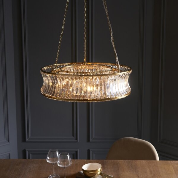 Endon 106811 - Lampadario a catena 6xE14/6W/230V, finitura oro
