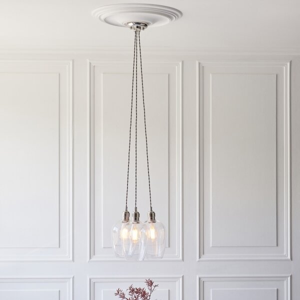Endon 120644 - Lampadario a sospensione con cavo 3xE27/10W/230V, cromo lucido