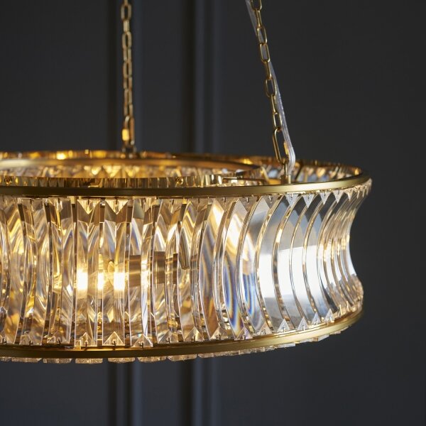 Endon 106811 - Lampadario a catena 6xE14/6W/230V, finitura oro