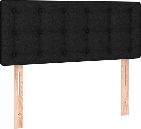 Testiera Nera 80x5x78/88 cm in Tessuto