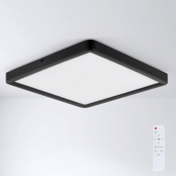 Brilagi - Plafoniera LED dimmerabile ESTELA SQUARE LED/36W/230V 31x31 cm nero + telecomando