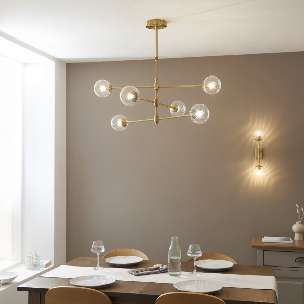 Endon 114039 - Lampadario a stelo 6xG9/3,2W/230V dorato