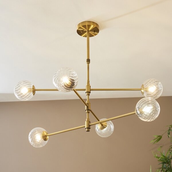 Endon 114039 - Lampadario a stelo 6xG9/3,2W/230V dorato