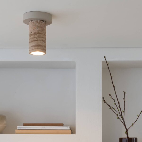 IT´S ABOUT ROMI Plafoniera soffitto Tivoli, Crema / Ambra, Soggiorno / Sala da pranzo, Pietra, Moderno, Plafoniera