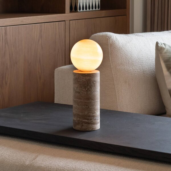 IT´S ABOUT ROMI Lampada da tavolo Tivoli, Crema / Ambra, Soggiorno / Sala da pranzo, Pietra, Moderno, Lampada da tavolo