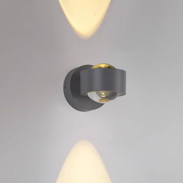 JUST LIGHT. GmbH Applique da parete a LED Chia, dimmerabile, Alluminio / Grigio / Zincato, Soggiorno / Sala da pranzo, Metallo, Moderno, Applique a LED