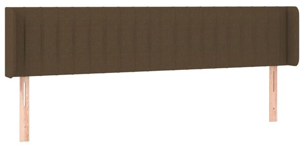 Testiera ad Orecchio Marrone Scuro 183x16x78/88 cm in Tessuto