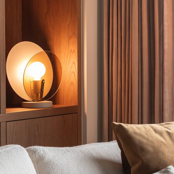 IT´S ABOUT ROMI Lampada da tavolo Toledo, Crema / Ambra, Camera da letto, Vetro, Moderno, Lampada da tavolo