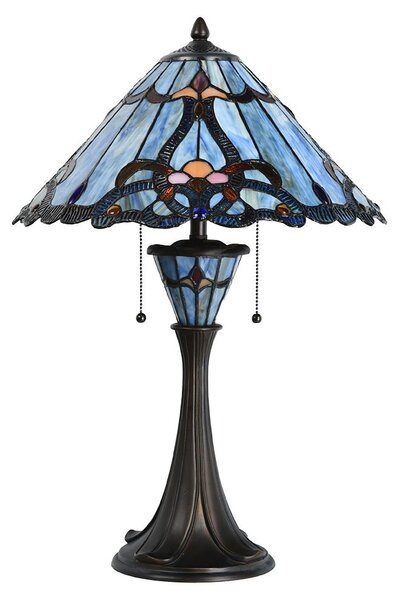 Lampada da tavolo Tiffany Clayre & Eef Ø 40x61 cm Vetro blu