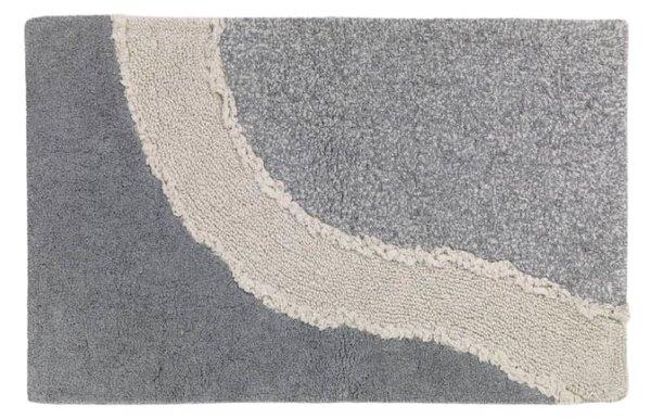 Tappeto D'arredo In Cotone Ankara 50x80 Carrara Moderno Grigio Caleffi