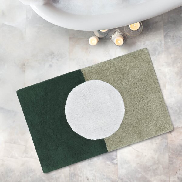 Tappeto D'arredo In Raso Di Cotone Ottawa 70X110 Carrara Moderno Green Caleffi