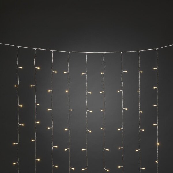 Konstsmide luci di Natale LED pioggia di ghiaccio tenda luminosa bianco caldo