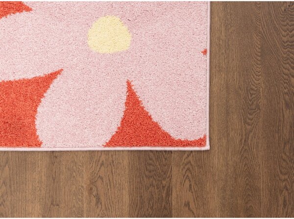 Tappeto per bambini rosso e rosa 80x150 cm Lolly Coral – FD