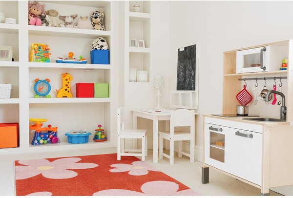 Tappeto per bambini rosso e rosa 80x150 cm Lolly Coral – FD