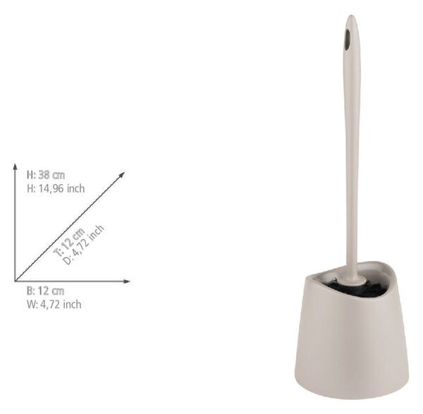 Scopino WC grigio tortora in plastica Portes – Allstar