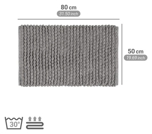 Tappetino per il bagno grigio in tessuto 50x80 cm Solivo – Wenko