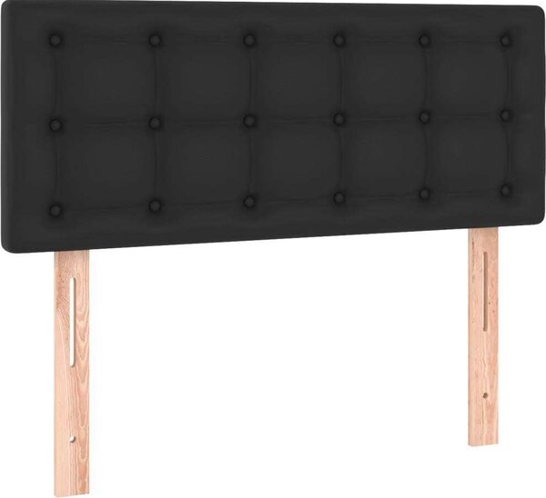 Testiera Nera 100x5x78/88 cm in Pelle finta